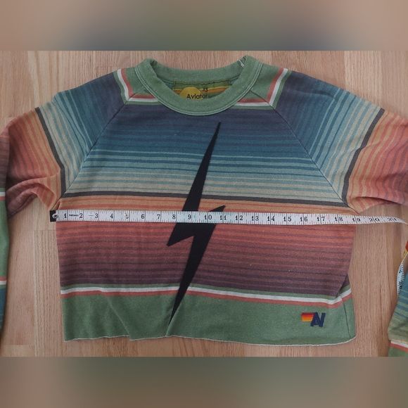 Aviator Nation Bolt Crop in Tulum Jungle Green - Picture 2 of 10